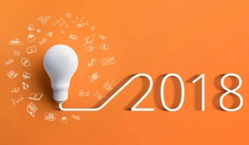 bringht image showing 2018 lightbulb idea concept