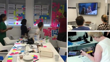 collage showing client project sessions in full flow
