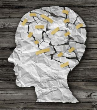 fragmented head image representing mental health