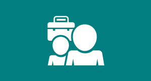 Icon of 2 people with a brief case