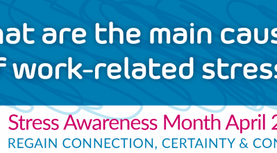 (alt="April is Stress Awareness month, What are the main causes of work related stress?")