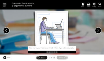 (alt="Image of Ergonomics at home, from SCL E-Learning platform")